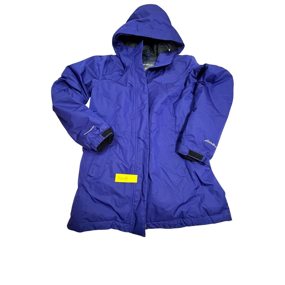 Preowned Eddie Bauer Women's Size Small Blue Insulated Hooded Winter Parka Coat